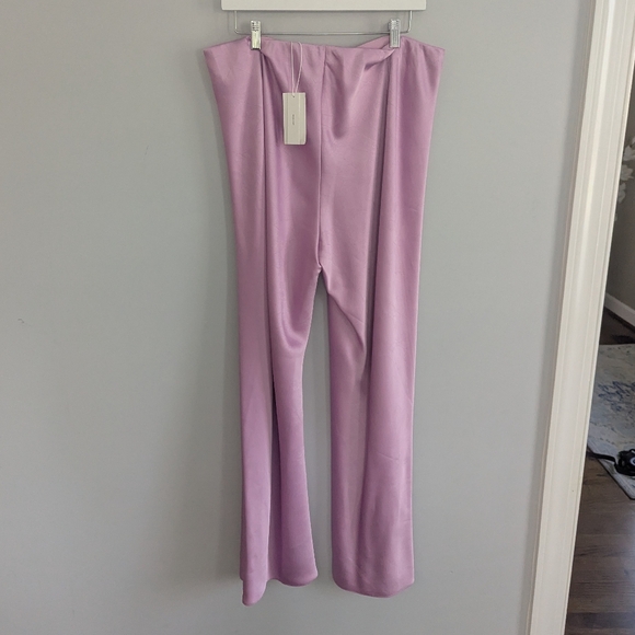 Vince NWT Lavender Wide-Leg Satin Pants - Picture 3 of 6